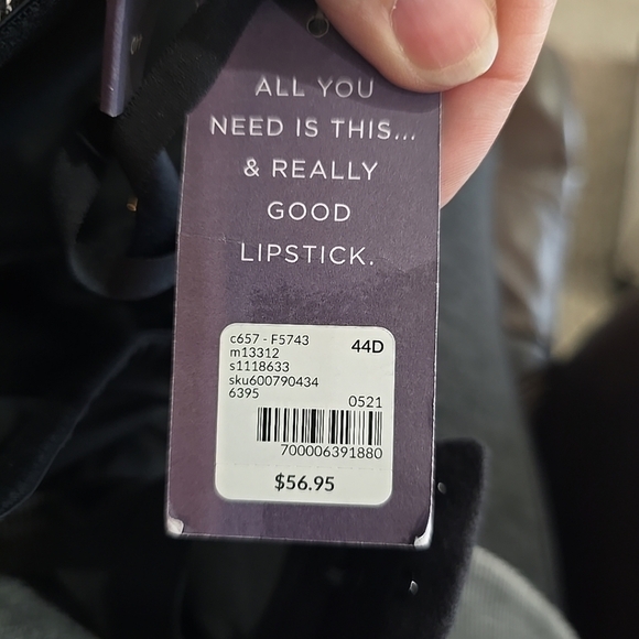 NWT Cacique Boost Balconette Black Gold Embroid Padding Bra C657 F5743 SIZE 44D - Picture 5 of 8